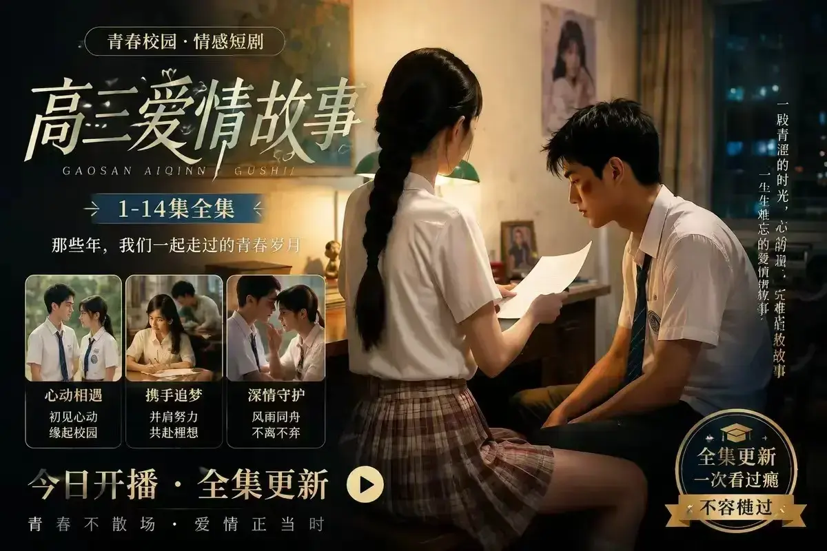 AI校园短剧《B中爱情故事》4KHDR完整版 - 百度网盘在线观看高清资源