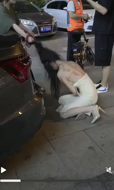 《白裙女子被抓头发跳河》全记录在线观看-白裙女子被抓头发跳河事件始末一分钟到十分钟-湘E车牌白衣女子坠河后续高清播放